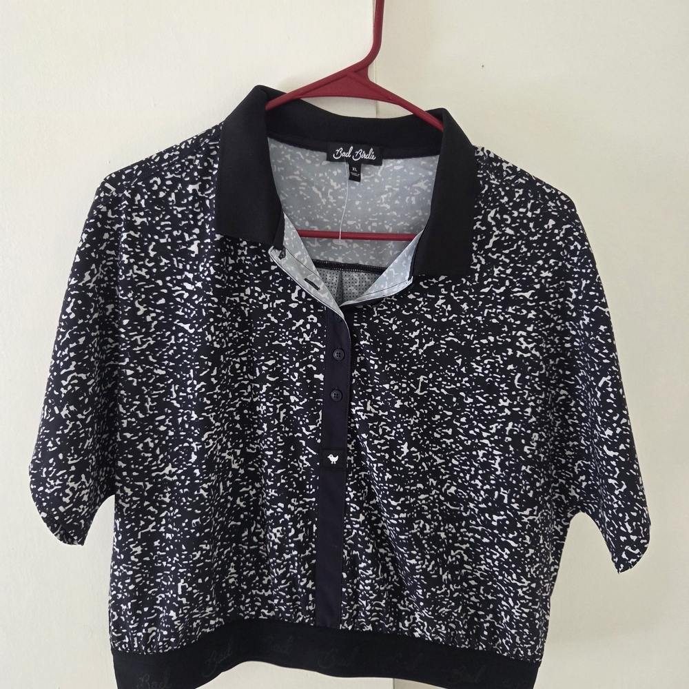 Bad Birdie Black and Gray Polo Shirt